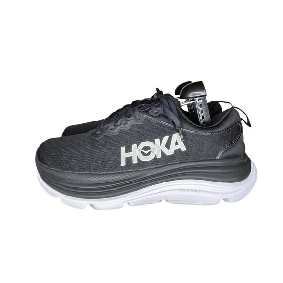 ***Sold*** Mens Hoka One One Gaviota 5 Cushioned Running Shoes Size 8.5 Black - Picture 1 of 7